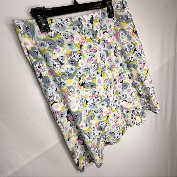 J. Jill Floral Print Stretch Pocket Knit Skirt Multicolor Women’s Size Medium - Picture 3 of 12